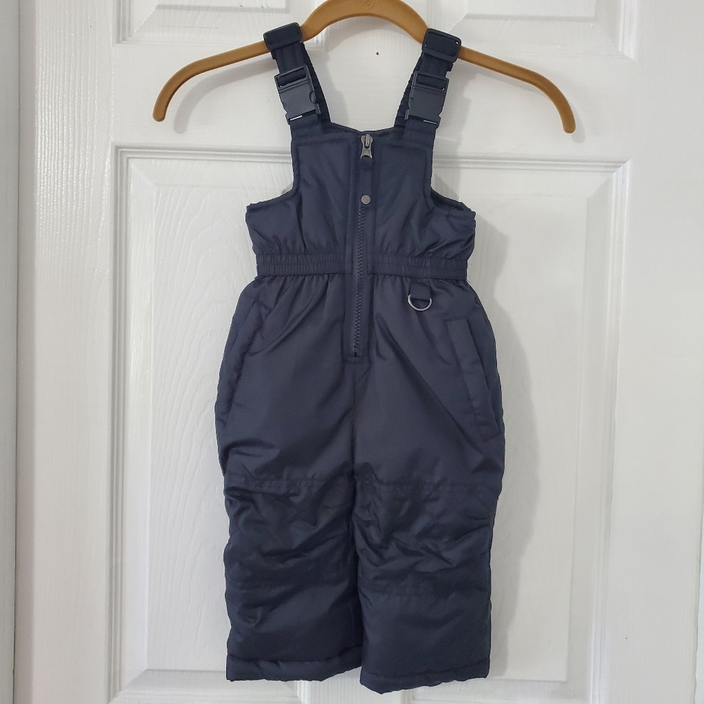 Rugged Bear Black Snow Bib Snowsuit Skiing Size 12M
